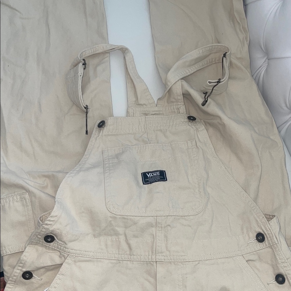 Vans Cream Overalls with Adjustable Straps